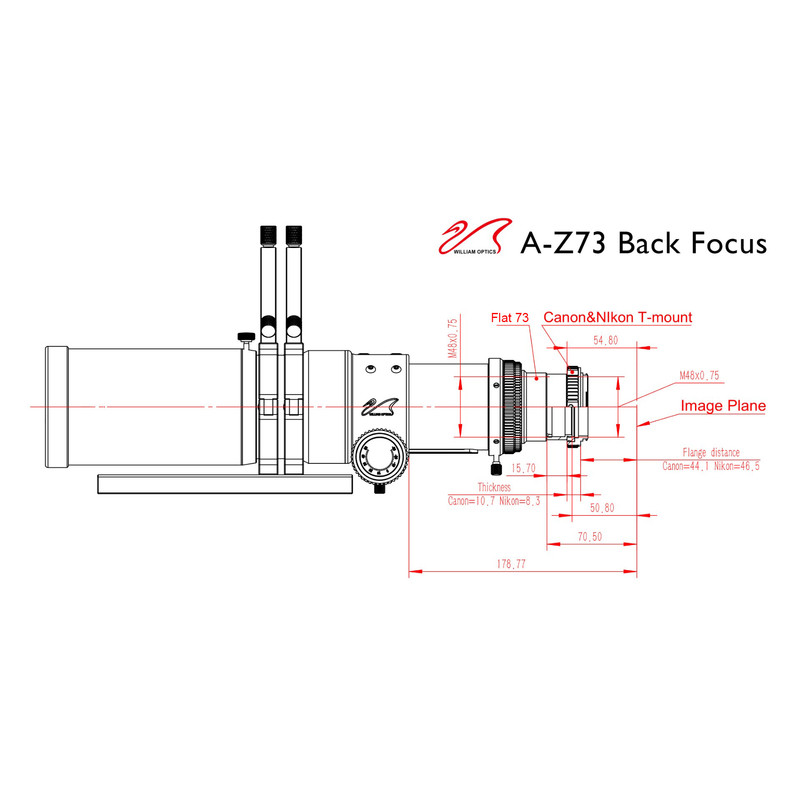 William Optics Apochromatischer Refraktor AP 73/430 Super ZenithStar 73 Gold OTA