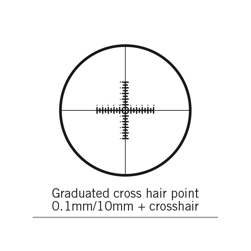 Motic Mikrometerstrichplatte Strichplatte, doppelt 100/10mm, crosshair, Ø 25mm (SMZ-161)