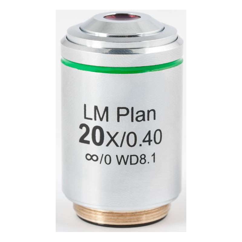 Motic Objektiv LM PL, CCIS, LM, plan, achro, 20x/0.4, w.d 8.1mm (AE2000 MET)
