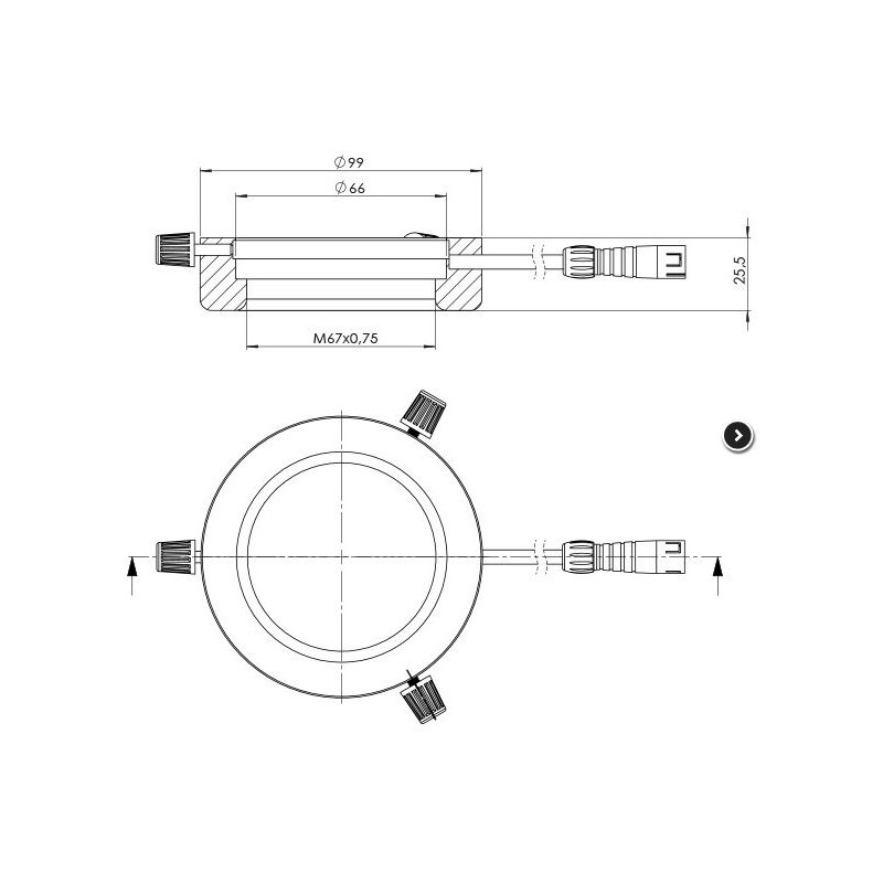 StarLight Opto-Electronics RL4-66 A, amber (590 nm), Ø 66mm