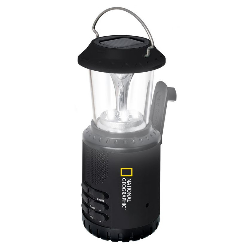 National Geographic Arbeitslampe Solar Camping Laterne mit Radio