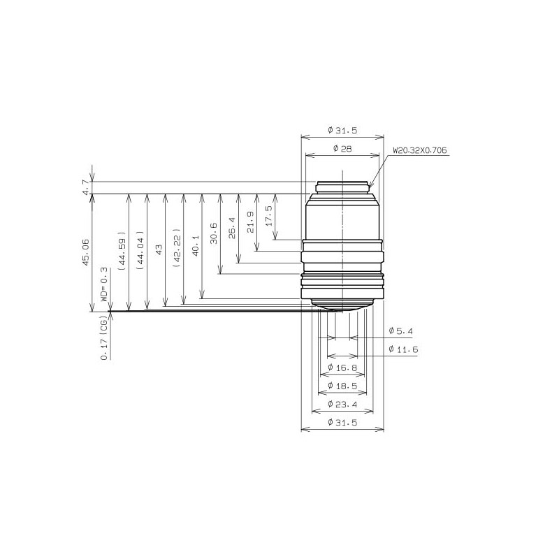 Evident Olympus UPLSAPO60xS2 Objektiv, A Line, superapo, 60x, NA 1,3, w.d. 0,3, FN 22