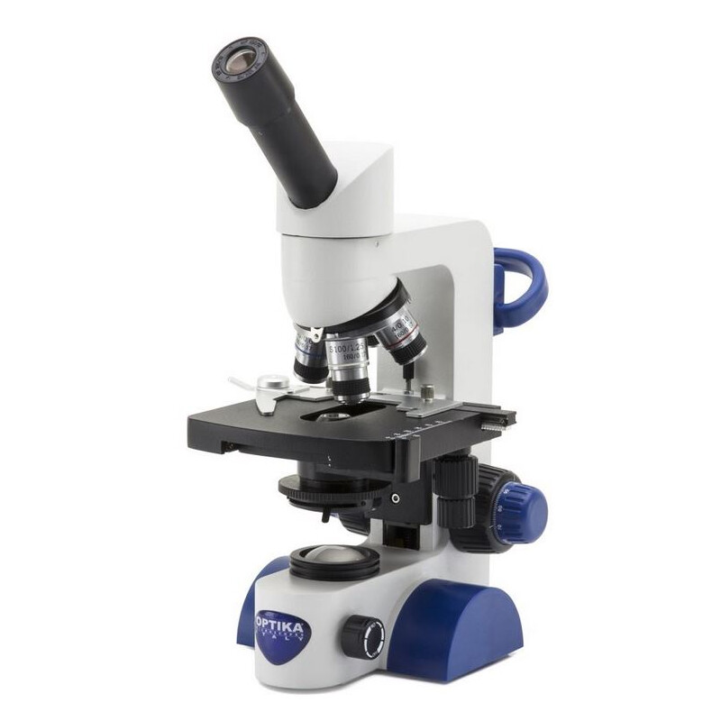 Optika Mikroskop B-65, mono, 40-1000x, LED, Akku, Kreuztisch