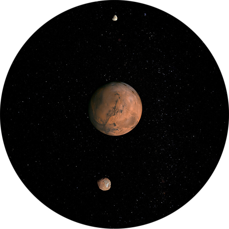 Redmark Dia für Bresser- und NG-Planetarium Mars-System