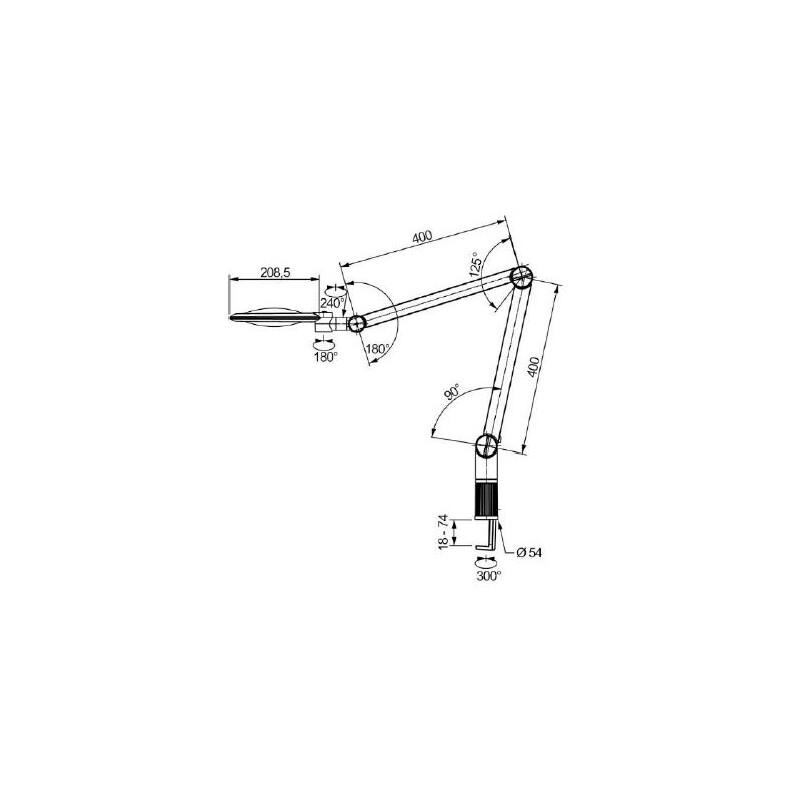 Eschenbach Lupenleuchte varioLED+, 3,55D, 1,9x, Ø132mm, AA100mm