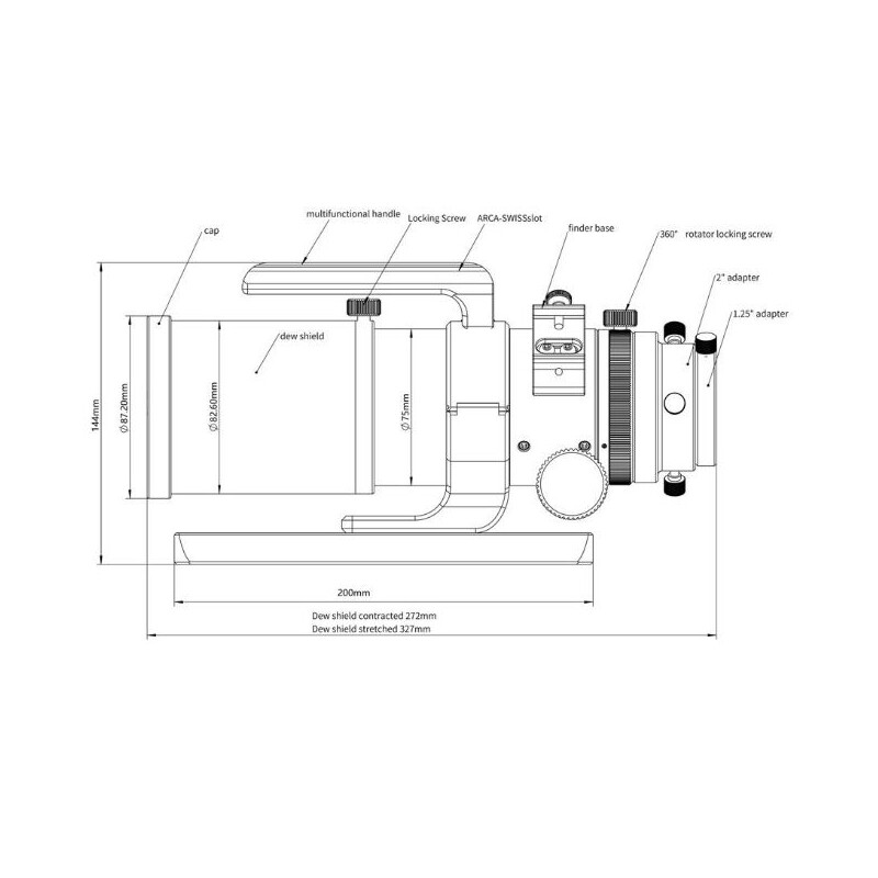 Sharpstar Apochromatischer Refraktor AP 61/270 EDPH III OTA