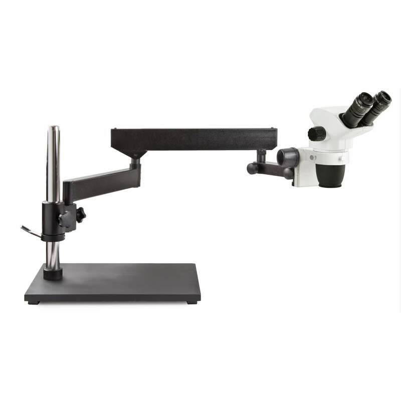 Euromex Zoom-Stereomikroskop NZ.1702-AP, 6.5-55x, Gelenkarm, Grundplatte, bino