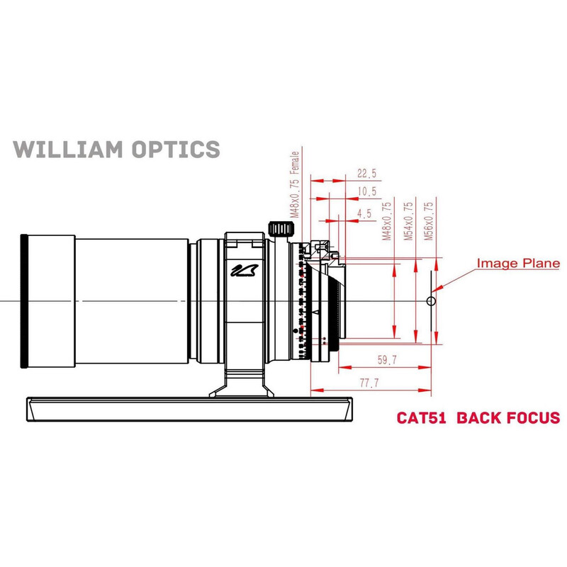 William Optics Apochromatischer Refraktor AP 51/250 SpaceCat 51 OTA