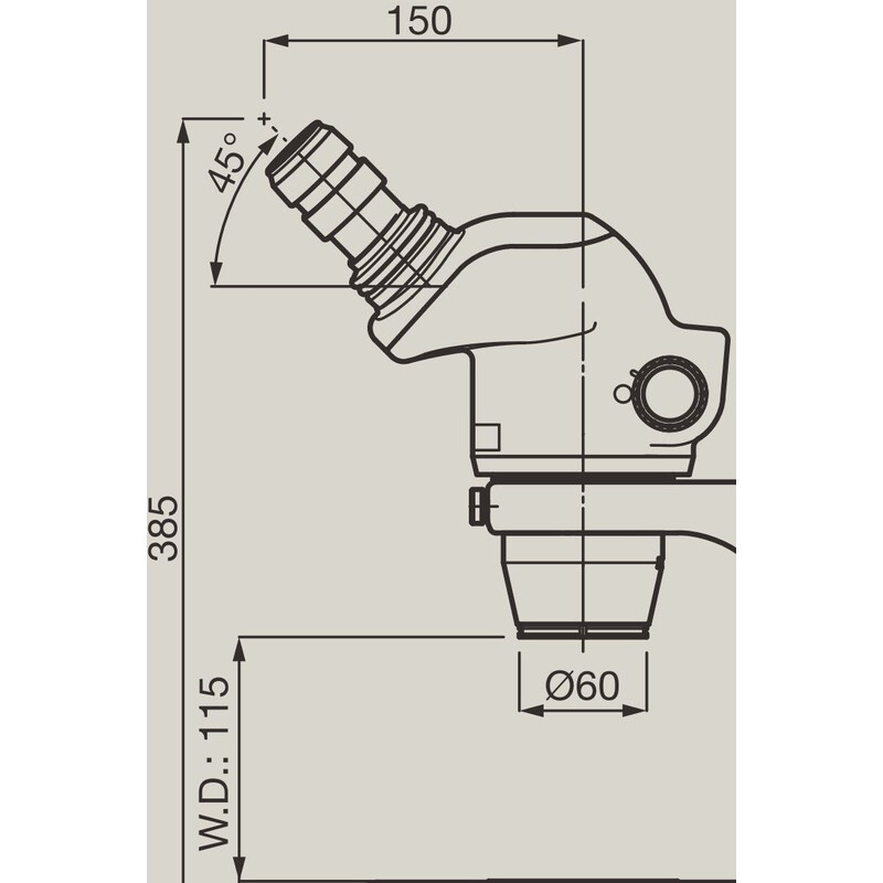 Nikon Zoom-Stereomikroskop SMZ745, bino, 0.67x-5x,45°, FN22, W.D.115mm, Auf- u. Durchlicht, LED