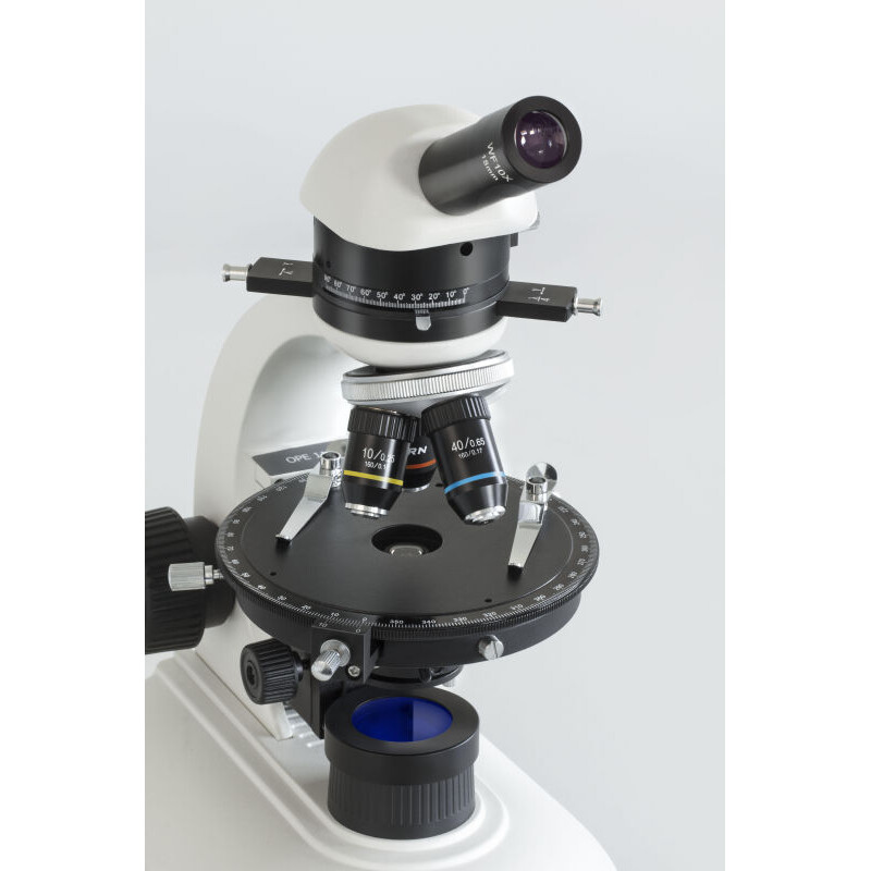 Kern Mikroskop OPE 118, POL, mono, achro, 40x-400x, Auficht, HAL, 20W