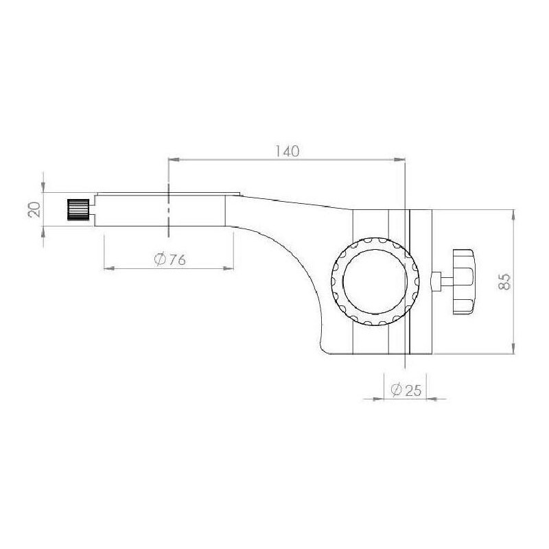 Kern Zoom-Stereomikroskop OZM 932, bino, 7-45x, HSWF 10x23 mm, Stativ doppelarm, 430x480mm, m. Tischplatte, Ringlicht LED 4.5 W