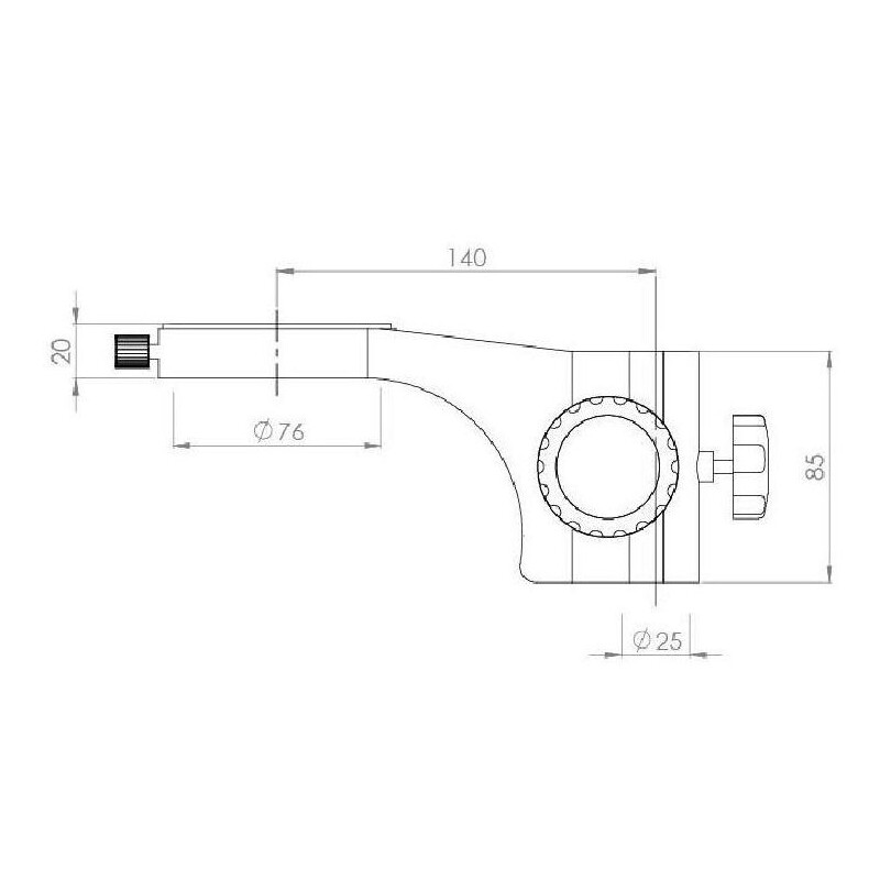 Kern Zoom-Stereomikroskop OZM 952, bino, 7-45x , HSWF 10x23 mm,  Stativ Gelenkarm, TischKlemme, Ringlicht LED 4,5W