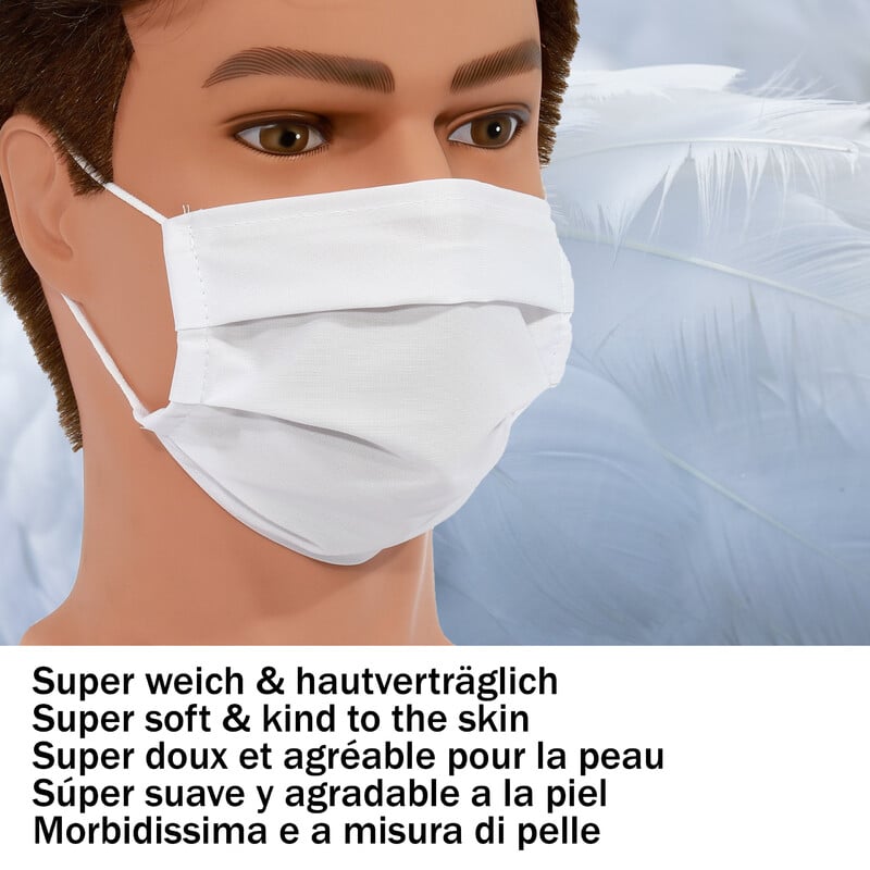 Masketo Mund- und Nasenmaske Polyester weiß