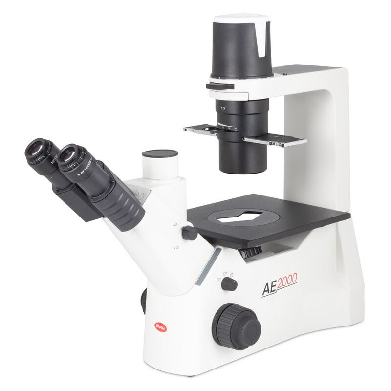 Motic Inverses Mikroskop AE2000 trino, infinity, 40x-200x, phase, Hal, 30W