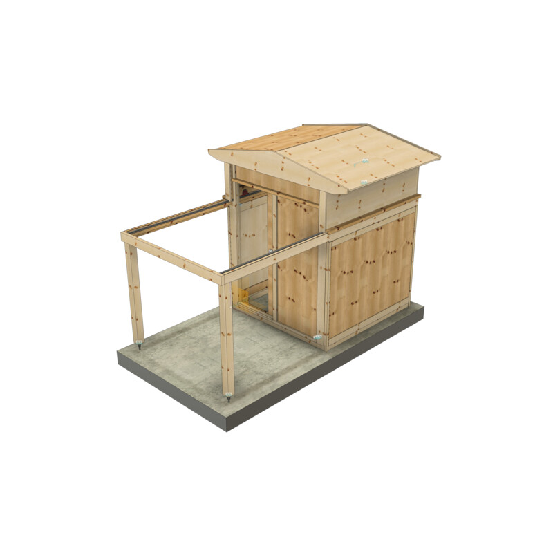 Dome Parts Rolldach-Sternwarte GreenLine MICRO-MS20 mit Holzschutz