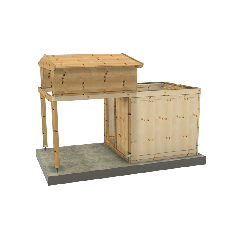 Dome Parts Rolldach-Sternwarte GreenLine MICRO-MS20 mit Holzschutz