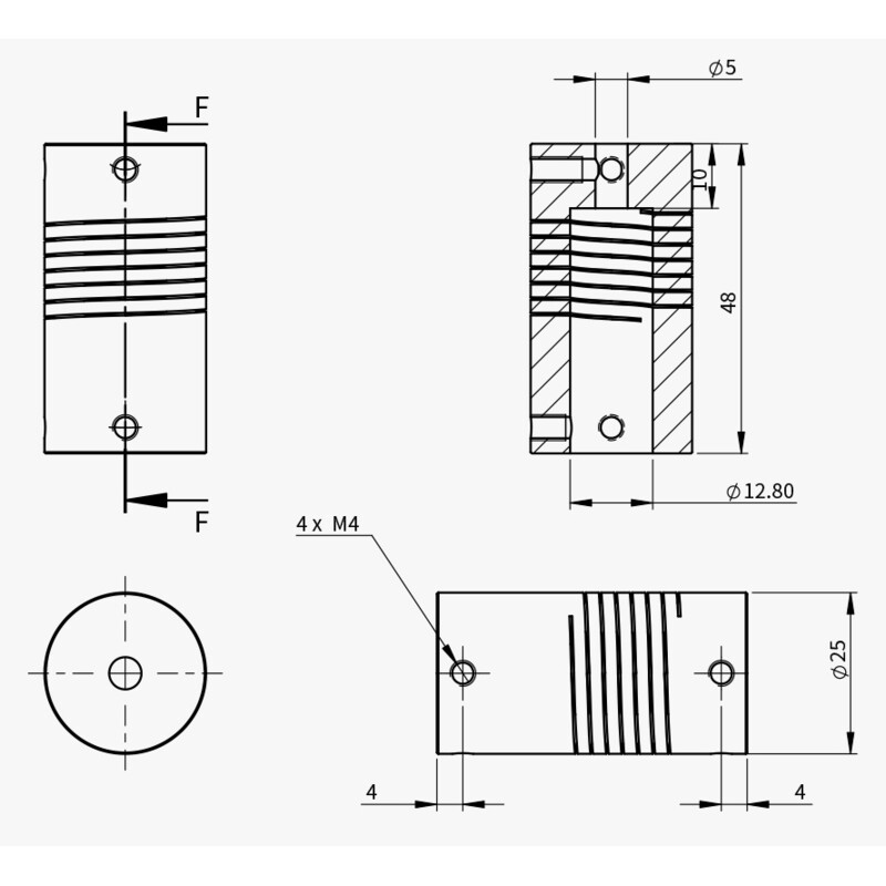 ZWO Adapter für EAF Fokusmotor an Celestron C8 & C9.25