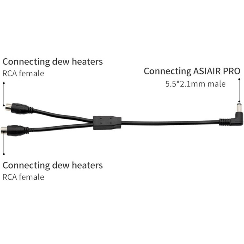 ZWO DC Y Split Kabel (Hohlstecker auf Cinch)