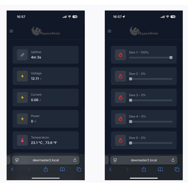 PegasusAstro Steuerung DewMaster 2