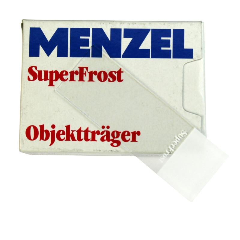 Windaus Objektträger mit integriertem Beschriftungsfeld, weiss, 50 Stück