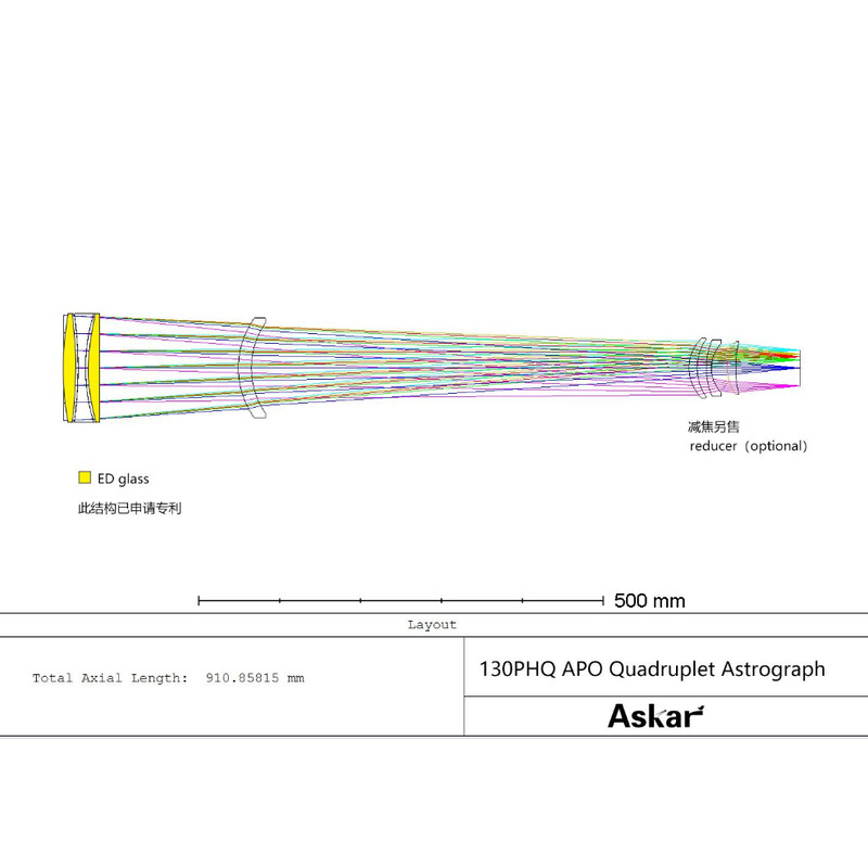 Askar Apochromatischer Refraktor AP 130/1000 130PHQ OTA