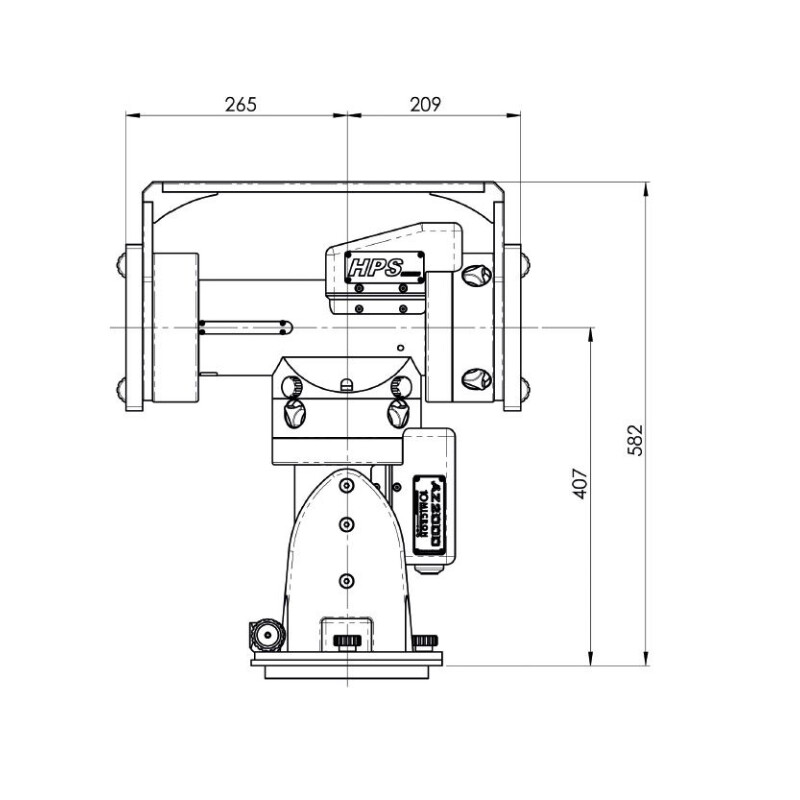 10Micron Montierung AZ 2000 HPS Combi DT