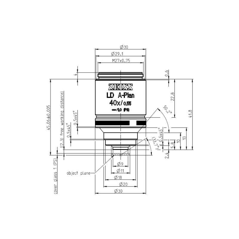 ZEISS Objektiv LD A-Plan 40x/0,55 wd=2,3mm