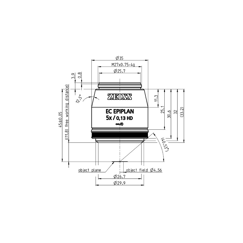 ZEISS Objektiv EC Epiplan 5x/0,13 HD wd=11,8mm