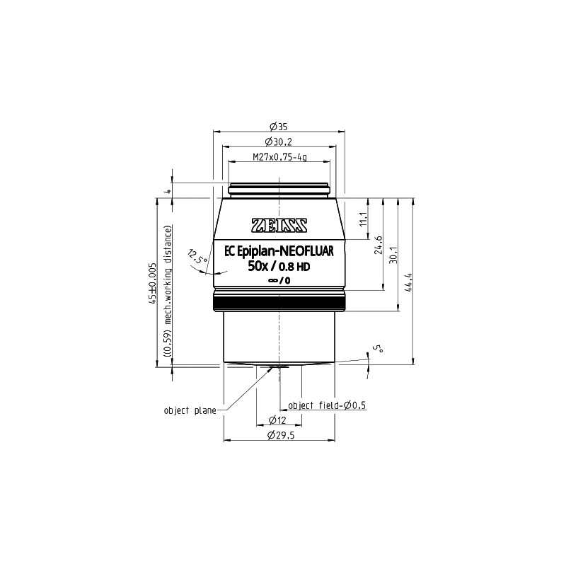 ZEISS Objektiv EC Epiplan-Neofluar 50x/0,8 HD wd=0,59mm