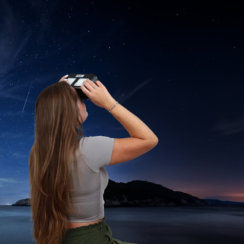 Omegon Hand-Planetarium Universe2Go+ + Sonnenfinsternisbrille Solar Safe Deluxe