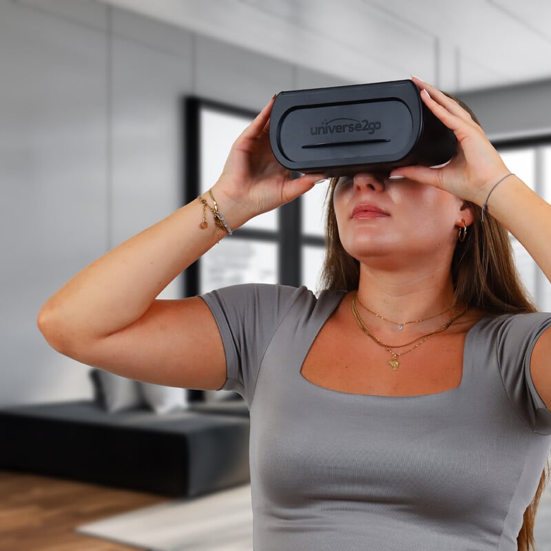 Omegon Hand-Planetarium Universe2Go+ + Sonnenfinsternisbrille Solar Safe Deluxe