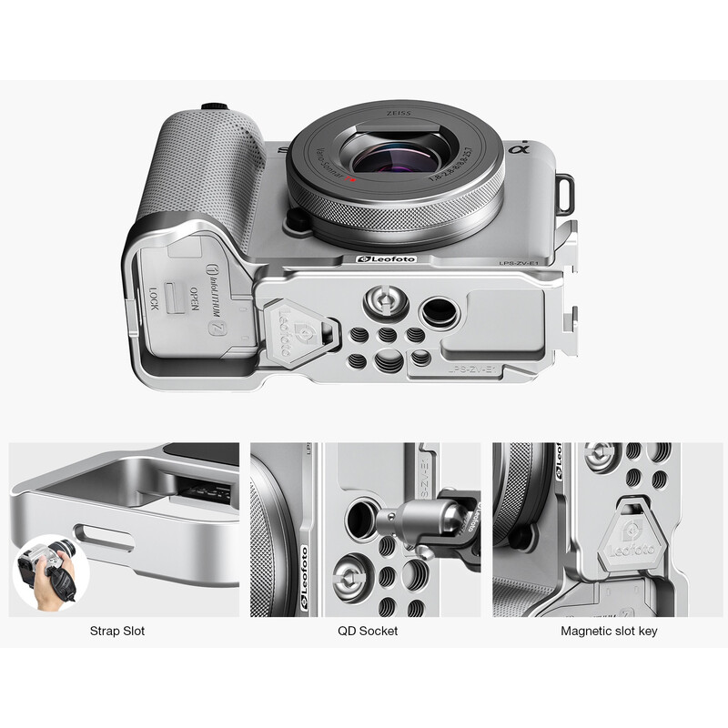 Leofoto L-Halterung LPS-ZV-E1 für Sony Alpha ZV-E1 silber