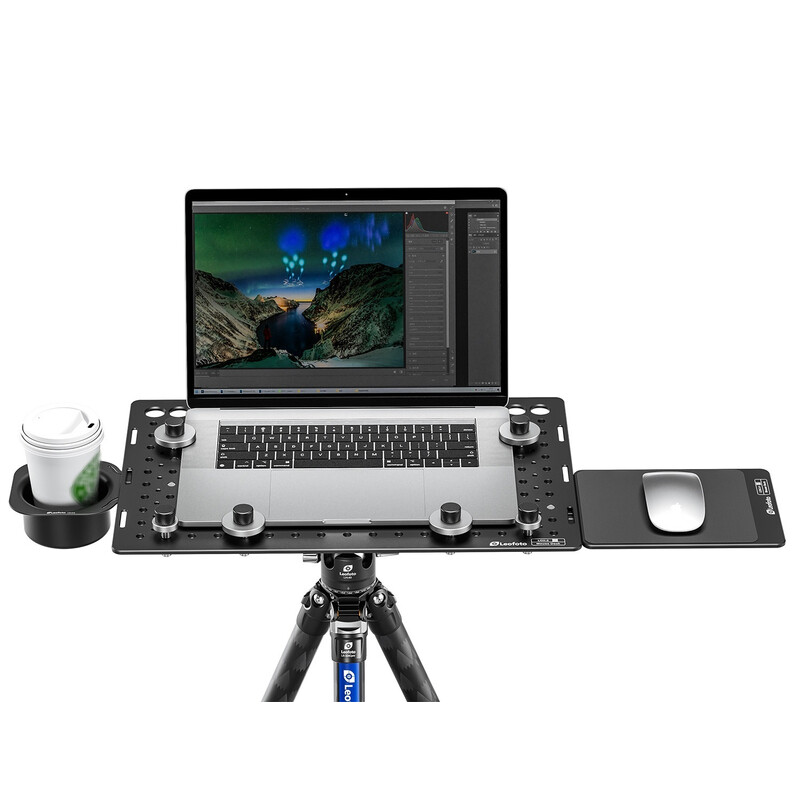 Leofoto LCH-3 Kit Laptophalterung mit Mousepad und Becherhalter