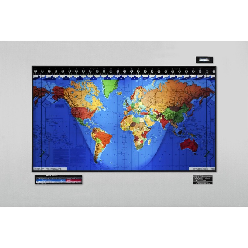 Geochron Original Kilburg in satin eloxierter Aluminiumausführung und schwarzen Zierleisten (gebraucht)