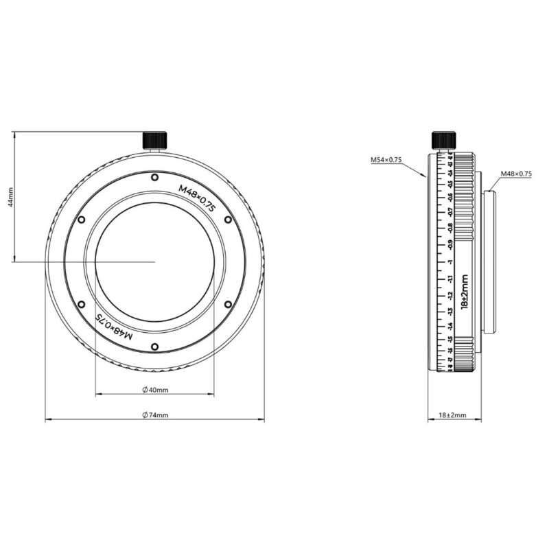 Askar Verlängerungshülse Adapter M54/M48 16-20mm