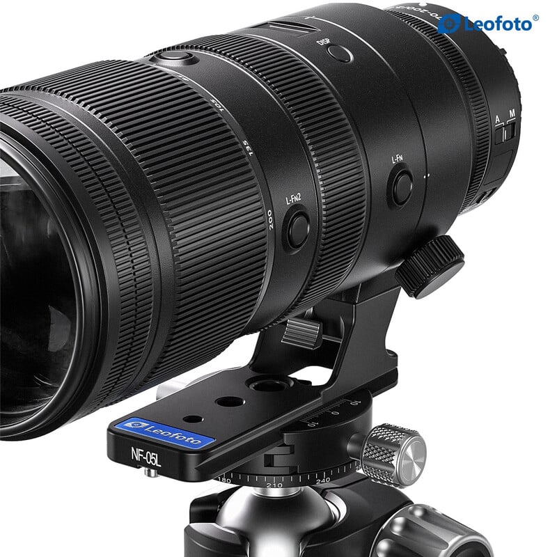 Leofoto Objektivfuß NF-05L für Nikon Z 70-200mm f:2.8 | Z 100-400mm f:4.5-5.6 VR S | Z 400mm f4.5 VR S | Z 600mm f:6.3 VR S