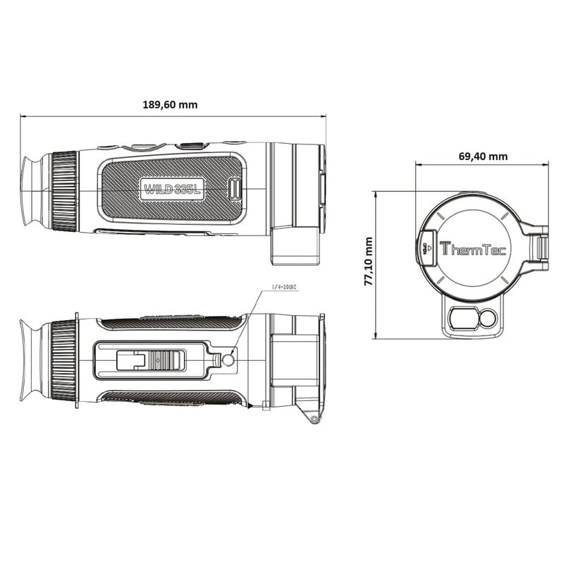 ThermTec Thermalkamera Wild 335L Laser Rangefinder