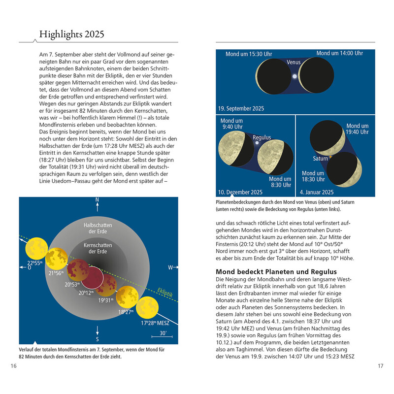 Kosmos Verlag Jahrbuch Was tut sich am Himmel 2025
