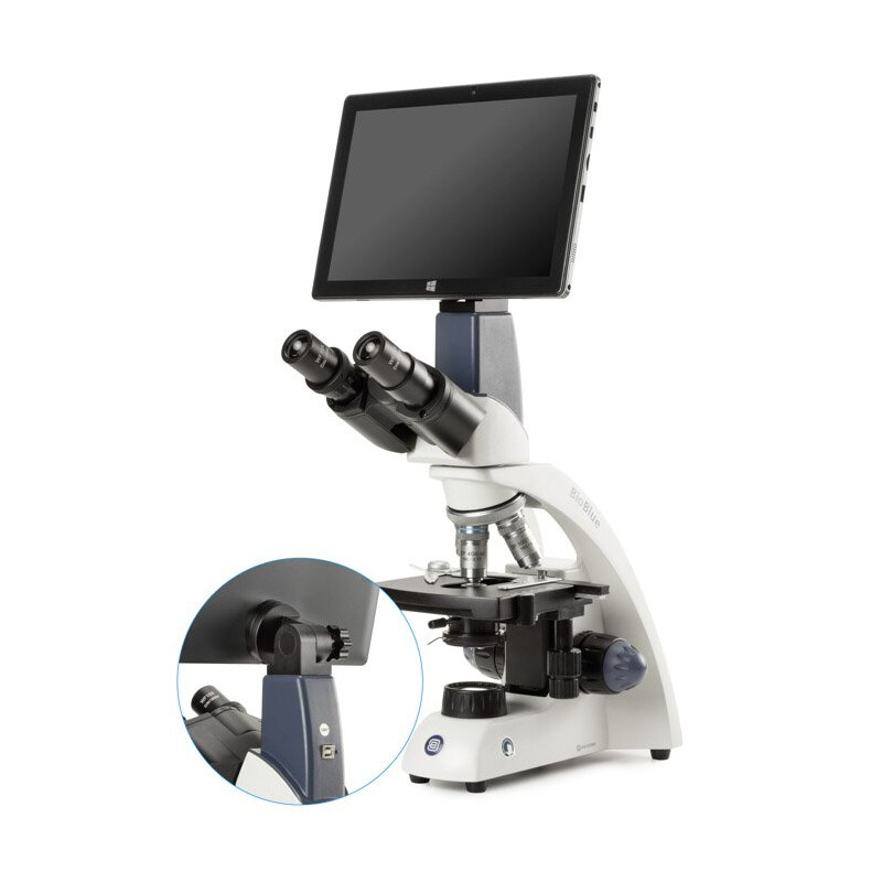 Euromex Mikroskop BioBlue,  BB.4260-T,  bino, Tablet SMP, 4/10/S40/S100x, mechanical stage, 1 W NeoLED