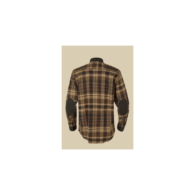 Härkila Pajala Hemd, Beige w/brown, Gr. XL