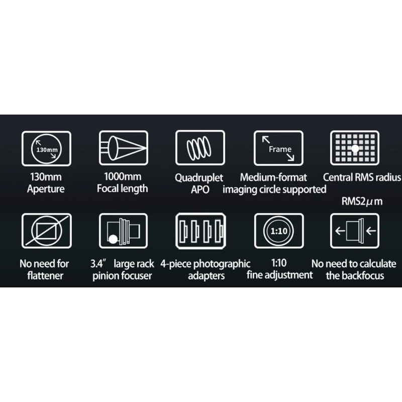 ZWO Apochromatischer Refraktor AP 130/1000 FF130
