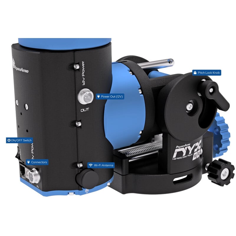 PegasusAstro Montierung NYX-88 Harmonic + Saddle Powerbox