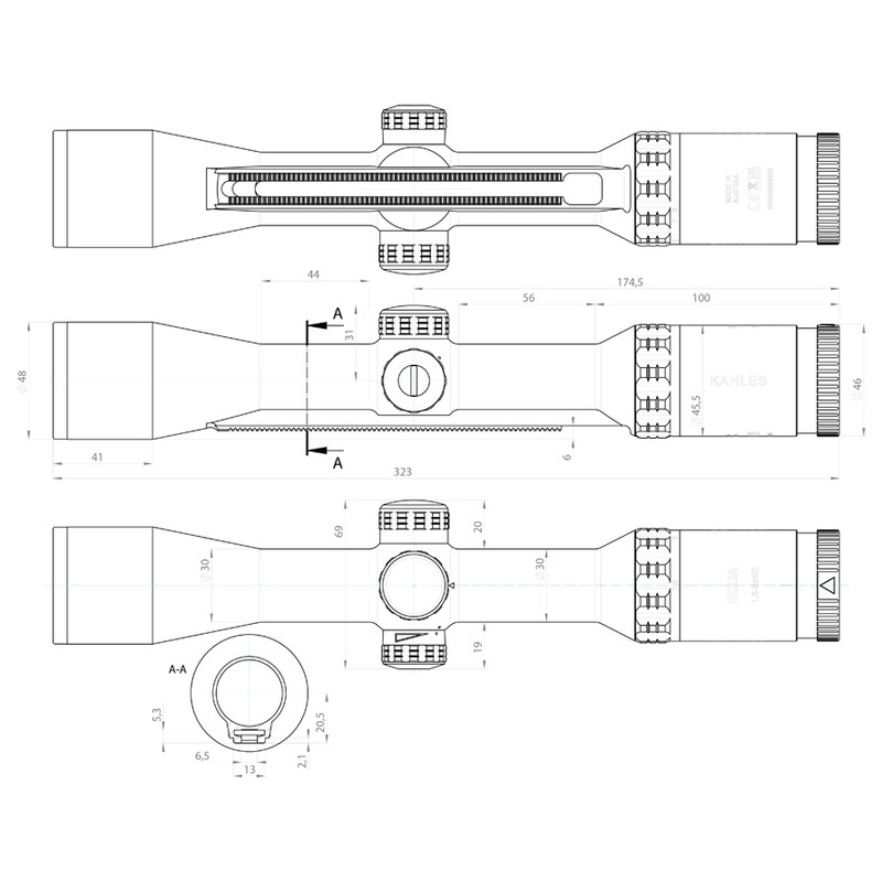 Kahles Zielfernrohr Helia 1,6-8x42i SR, 4-Dot