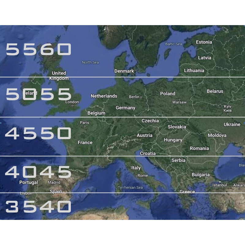 TMS-ASTRO Polhöhenwiege EQ-Plattform visuell 35°-40°