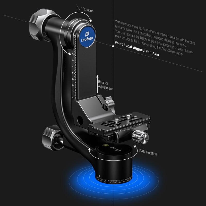 Leofoto 2-Wege-Neiger PG-4 Gimbal
