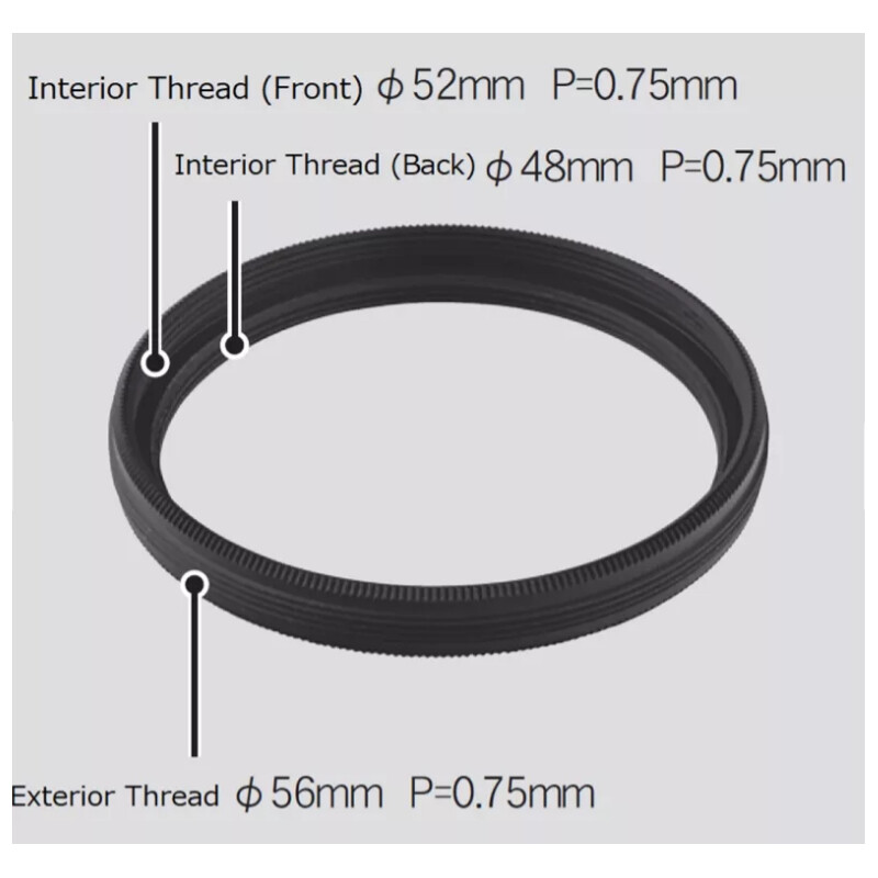 Vixen M56 Filteradapter für M48mm und M52mm Filtergewinde