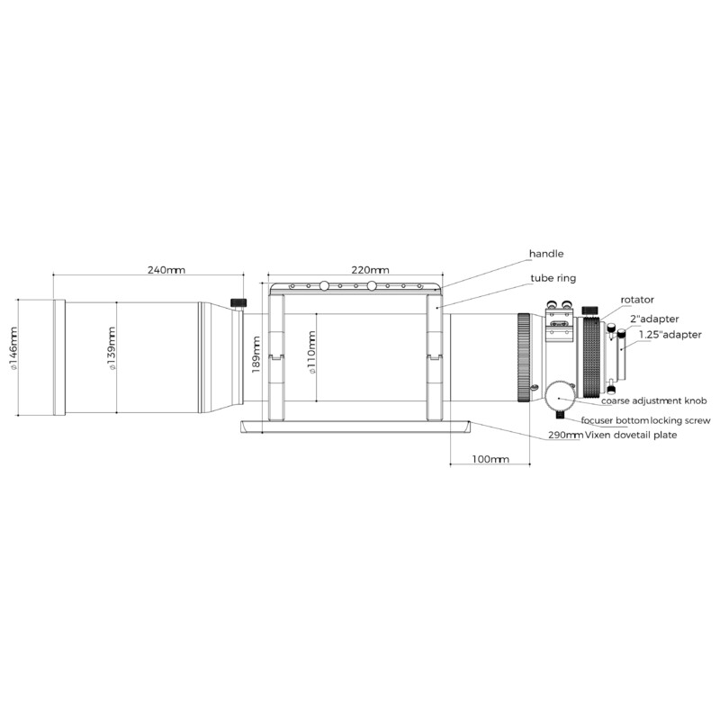Askar Apochromatischer Refraktor AP 120/840 Triplet OTA