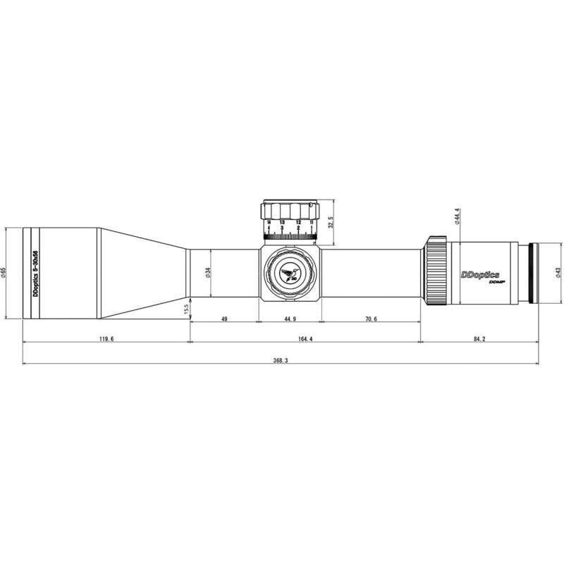DDoptics Zielfernrohr DDMP V6 5-30x56 tacA MRAD