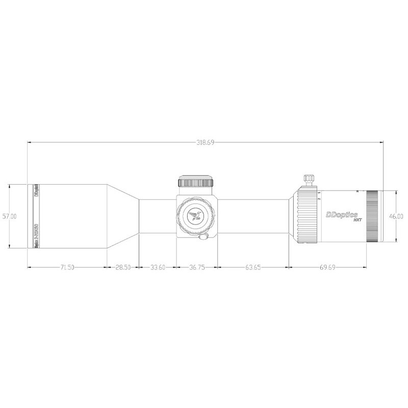 DDoptics Zielfernrohr V10 2-20x50 NXT MRAD A4D