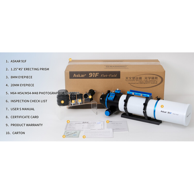 Askar Apochromatischer Refraktor AP 91/609 91F Flatfield